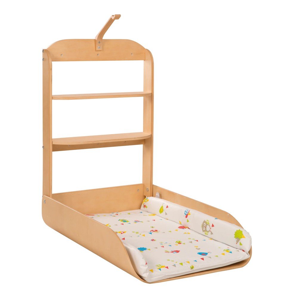 Natúr színű fali pelenkázó  bükkfa dekorral Waldhochzeit – Roba