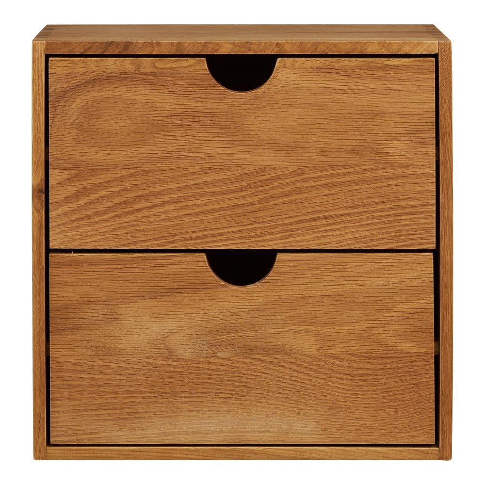 Natúr színű többszintes tölgyfa fali polc 18 cm Townsville – House Nordic