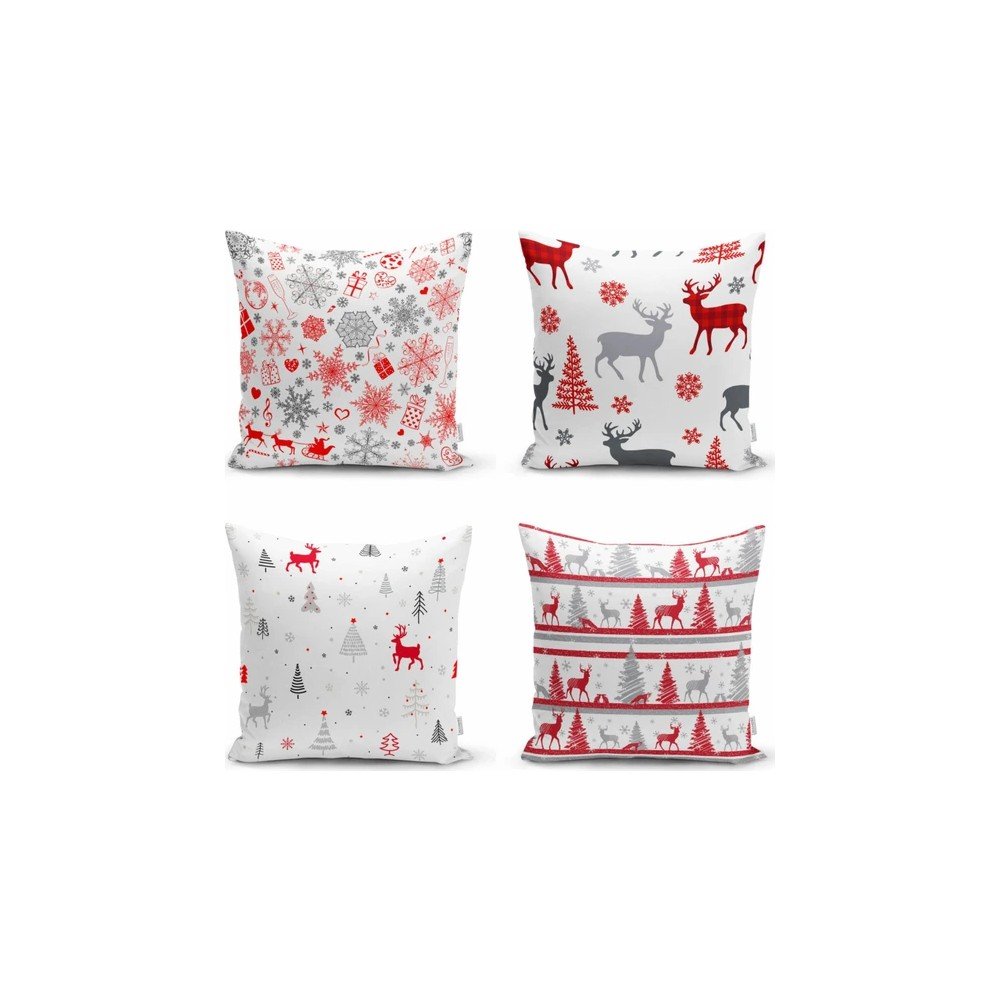 Párnahuzat szett  karácsonyi mintával 4 db-os 43x43 cm Snowflakes – Mila Home