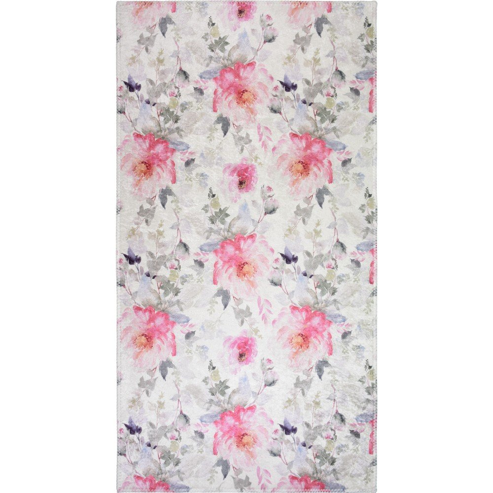 Rózsaszín-elefántcsont színű mosható szőnyeg 160x230 cm Pink Garden – Vitaus