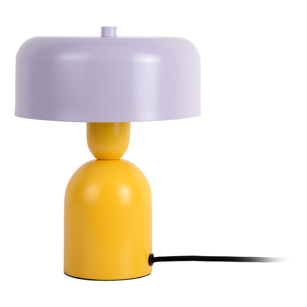 Sárga-lila asztali lámpa (magasság 24 cm) Double Funky – Leitmotiv
