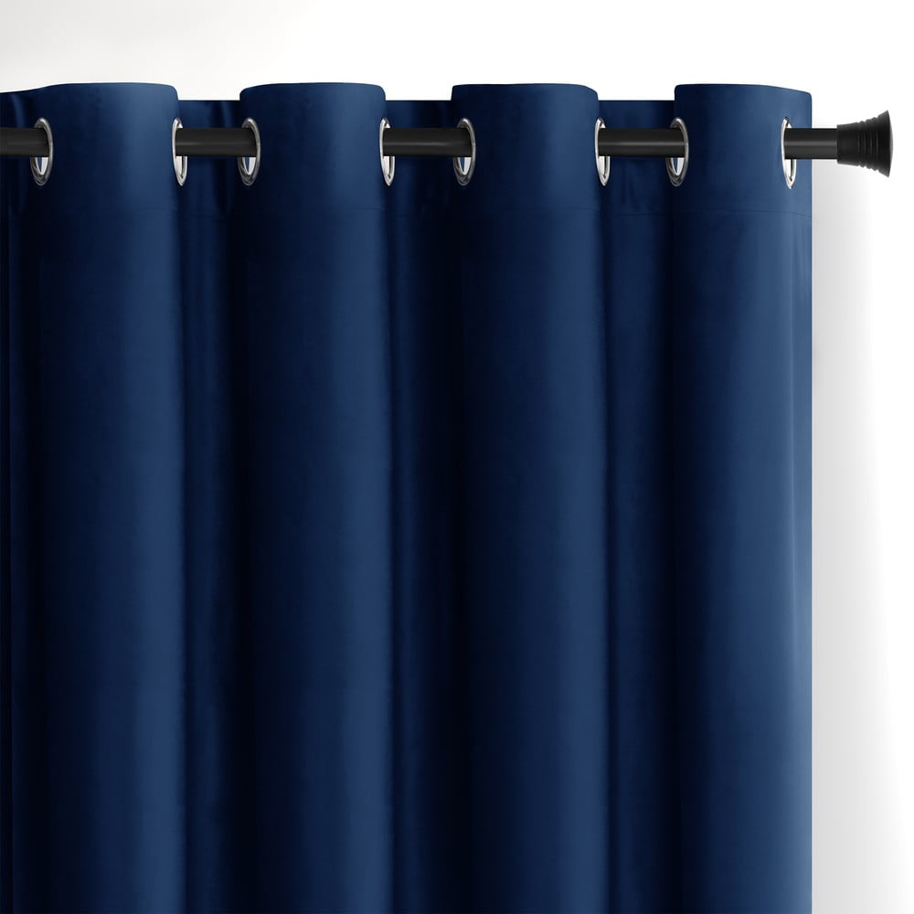 Sötétkék bársony dimout (részleges sötétítő) függöny 140x245 cm Eyelets – Restilo