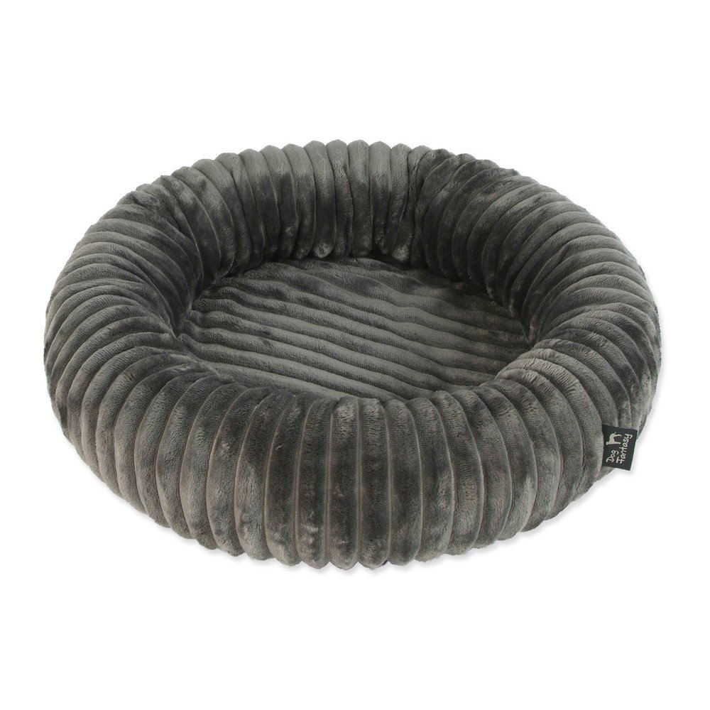 Sötétszürke fekhely kutyáknak ø 50 cm Dog Fantasy Stripe – Plaček Pet Products