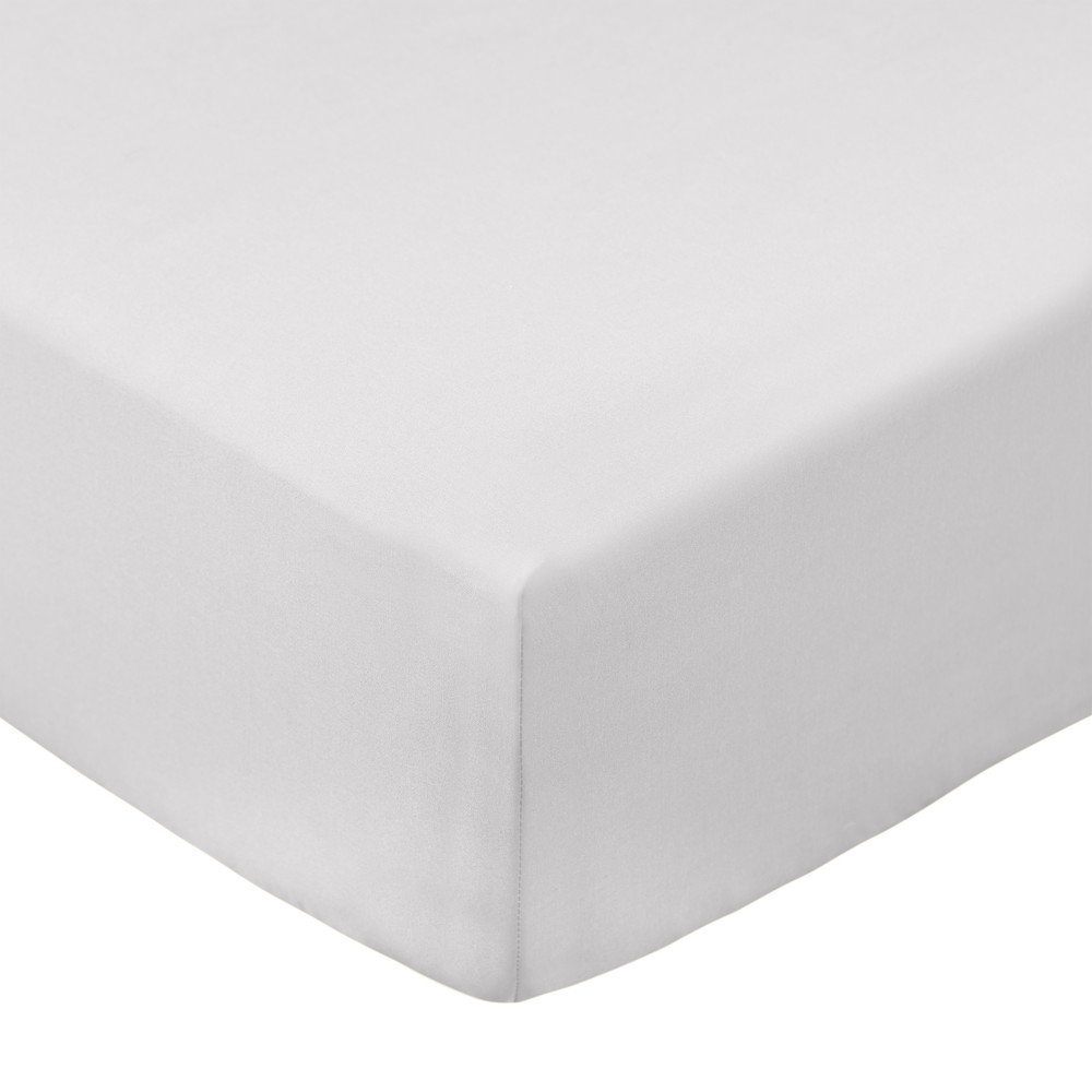 Szürke gumis pamut-perkál lepedő 90x190 cm Cotton Percale – Bianca