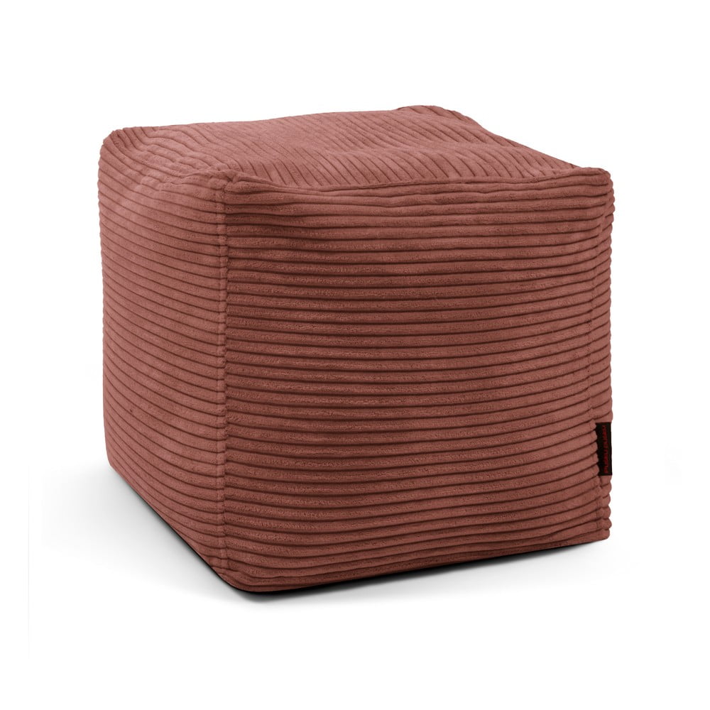 Téglavörös kordbársony babzsákfotel Up! MooG – SLOWDOWN