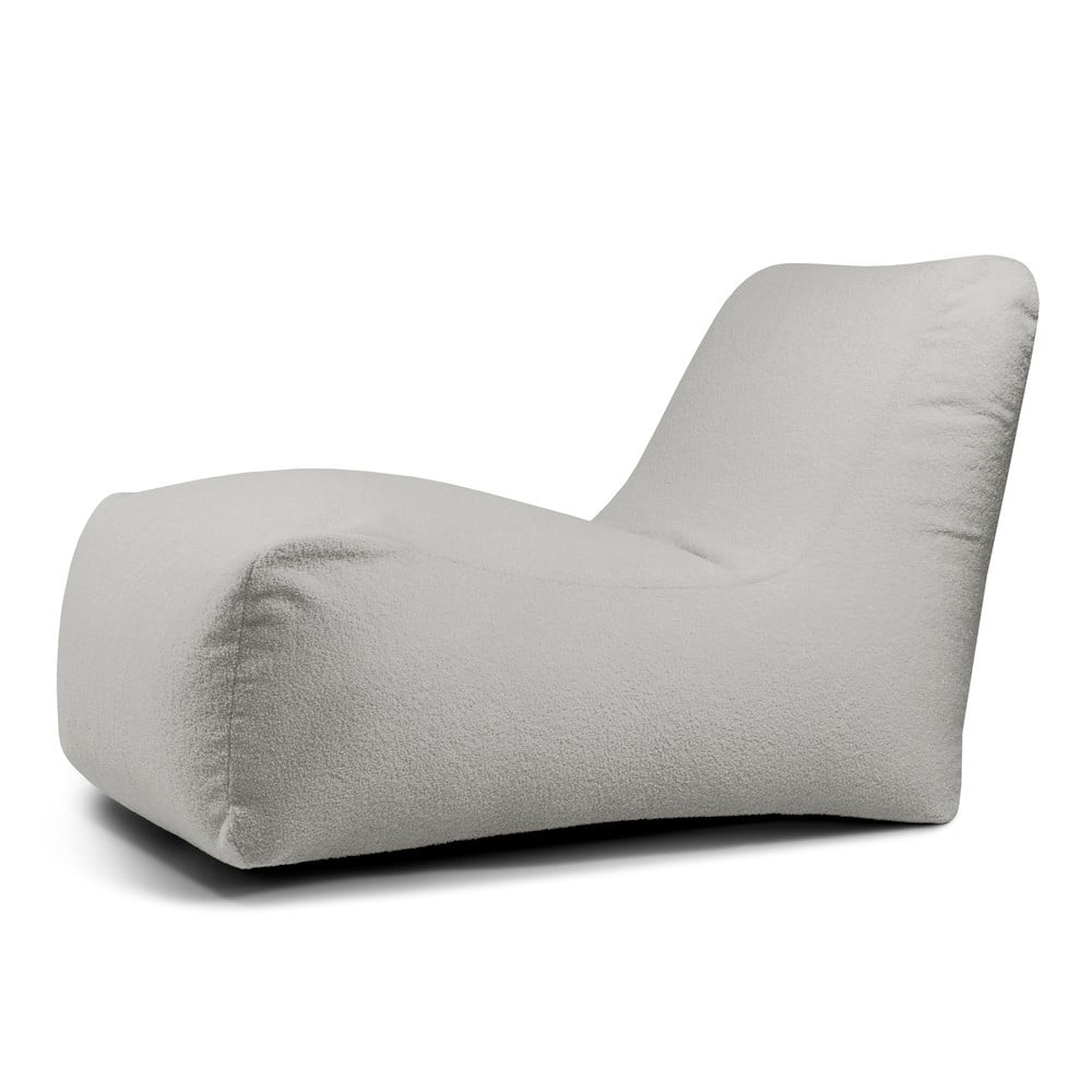 Világosszürke buklé babzsákfotel Lounge – SLOWDOWN