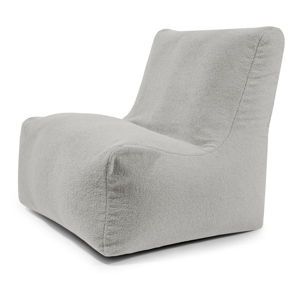 Világosszürke buklé babzsákfotel Seat 100 Lounge – SLOWDOWN
