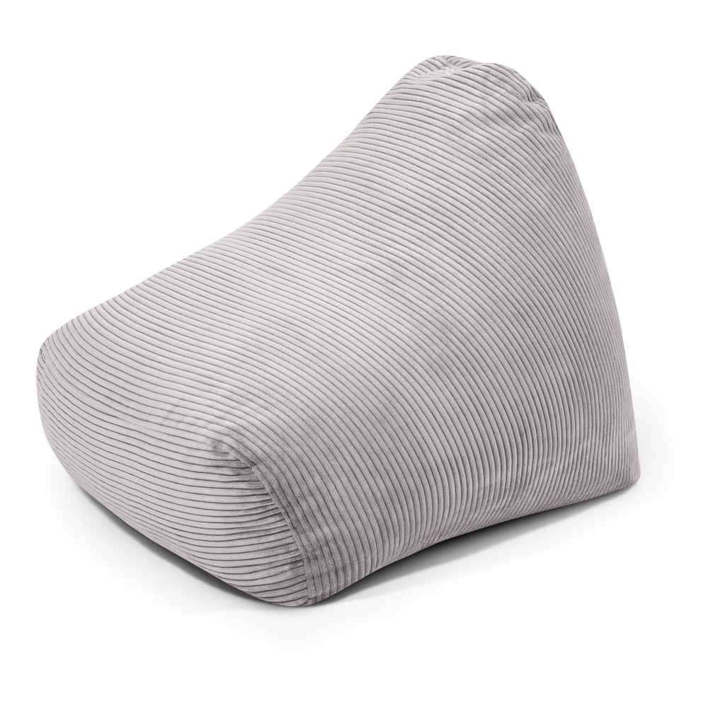 Világosszürke kordbársony gyerek babzsákfotel Snug 80 – SLOWDOWN