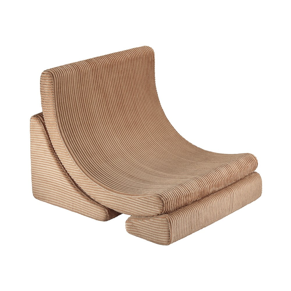 Barna kordbársony gyerek fotel Moon – Wigiwama