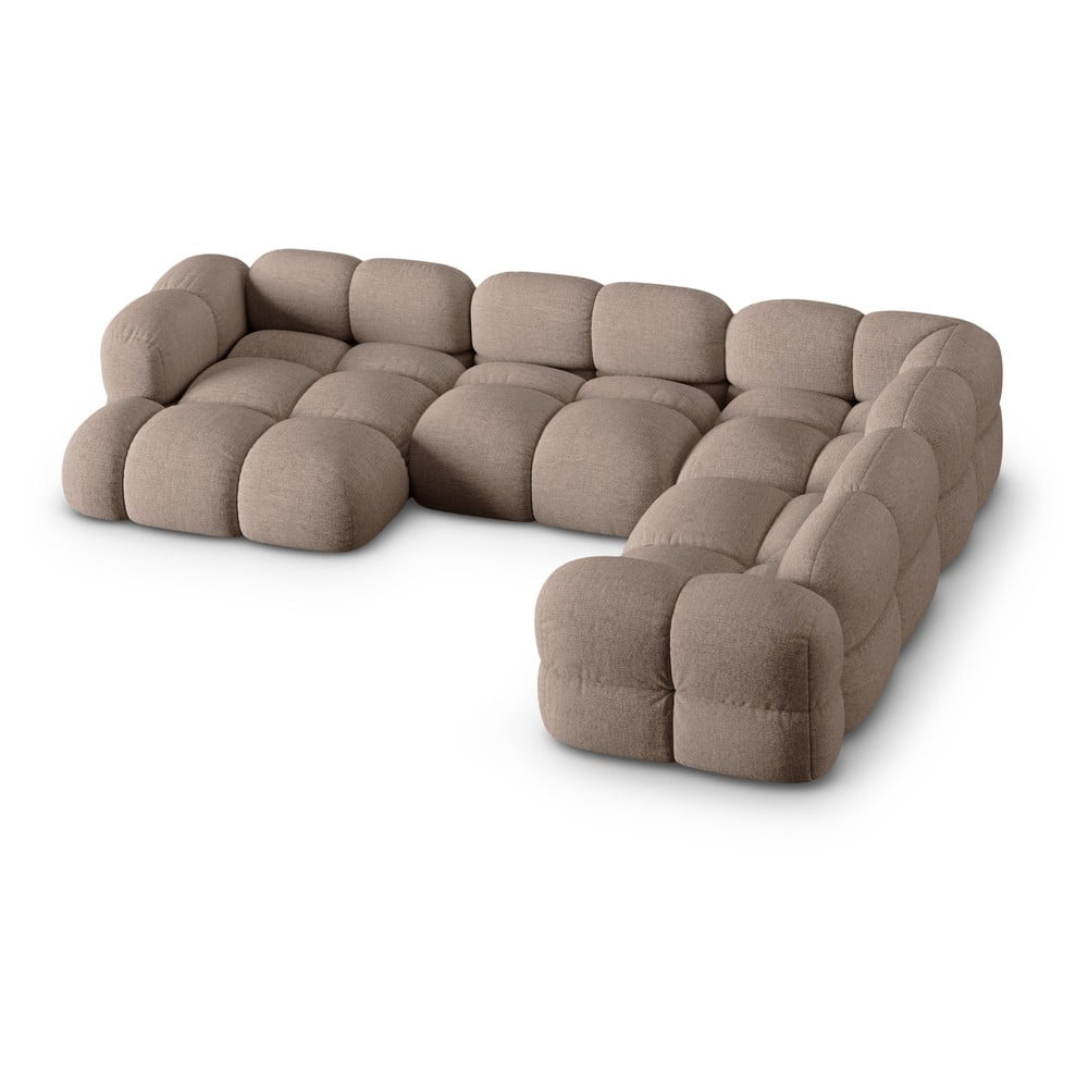 Barna sarokkanapé (jobb oldali-U alakú) Loretto – Cosmopolitan Design