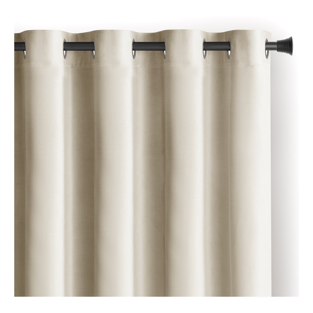 Bézs bársony dimout (részleges sötétítő) függöny 140x270 cm Eyelets – Restilo