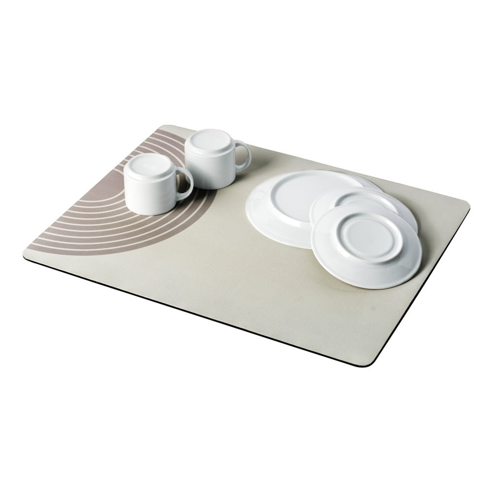 Bézs gumi edénycsepegtető alátét 50x40 cm Dima – Wenko