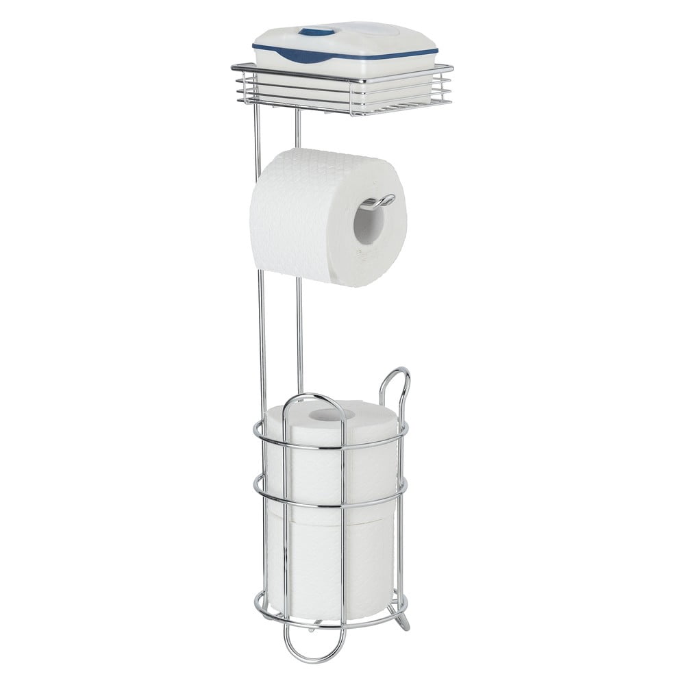 Ezüstszínű krómozott acél WC-papír tartó állvány – Wenko