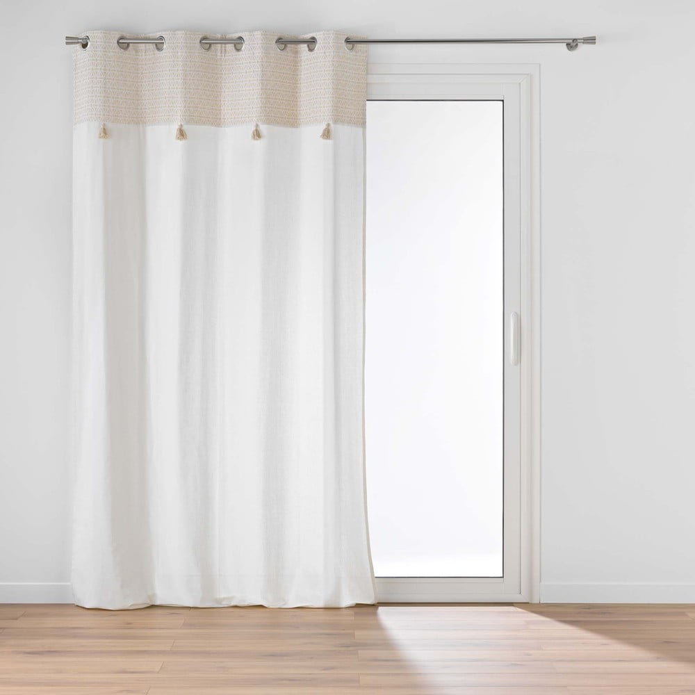 Fehér-bézs pamutkeverék függöny 140x240 cm Milano – douceur d'intérieur