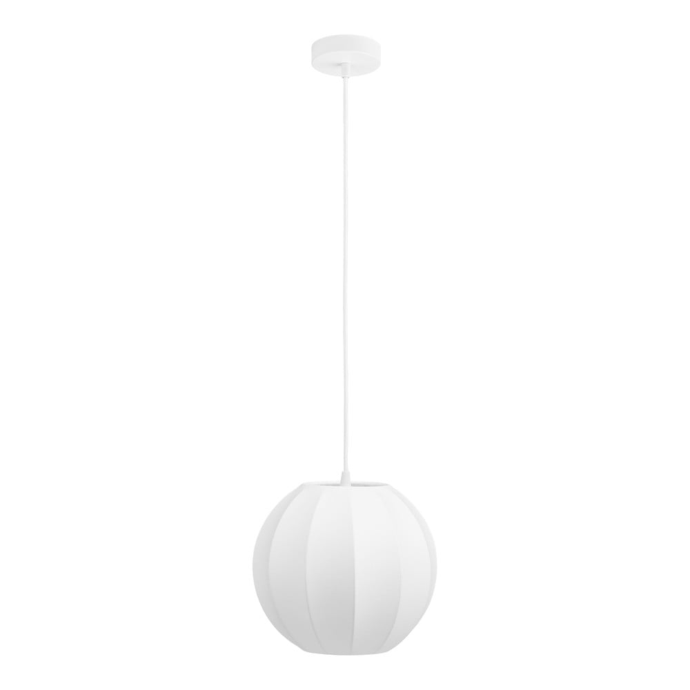 Fehér függőlámpa textil búrával ø 25 cm Coventry – House Nordic