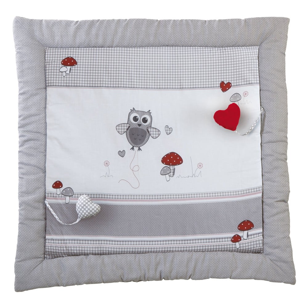 Fehér-szürke játszószőnyeg 100x100 cm Adam & Eule – Roba