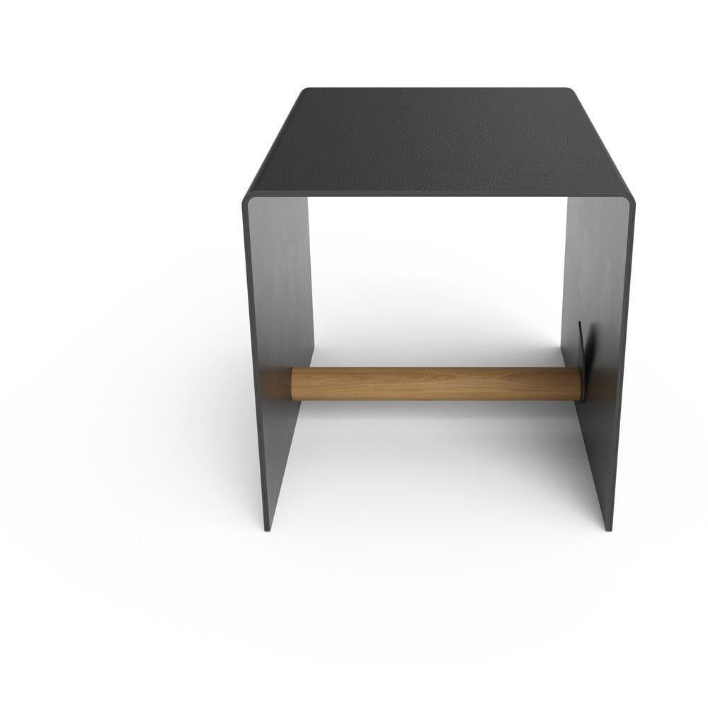 Fekete dekoratív fém-öko bőr tárolódoboz 32x38x31 cm Bull – LIND DNA