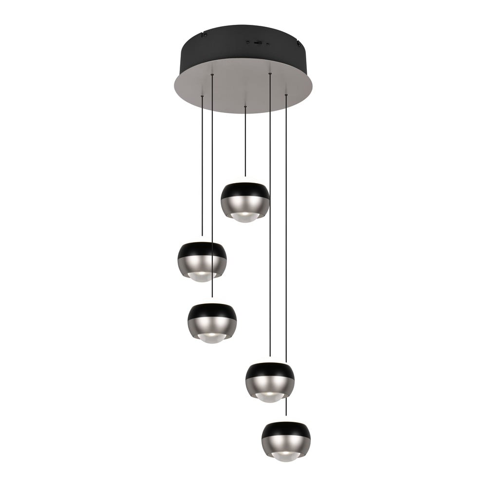 Fekete-ezüstszínű LED függőlámpa ø 30 cm Orbit – Trio Select