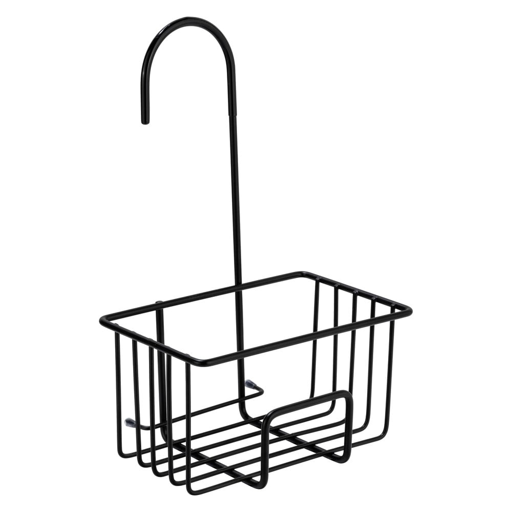 Fekete függő rozsdamentes acél fürdőszobai polc Milito – Wenko