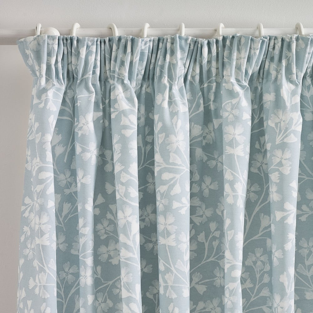 Kék függöny szett 2 db-os 229x229 cm Brooke Floral – Catherine Lansfield