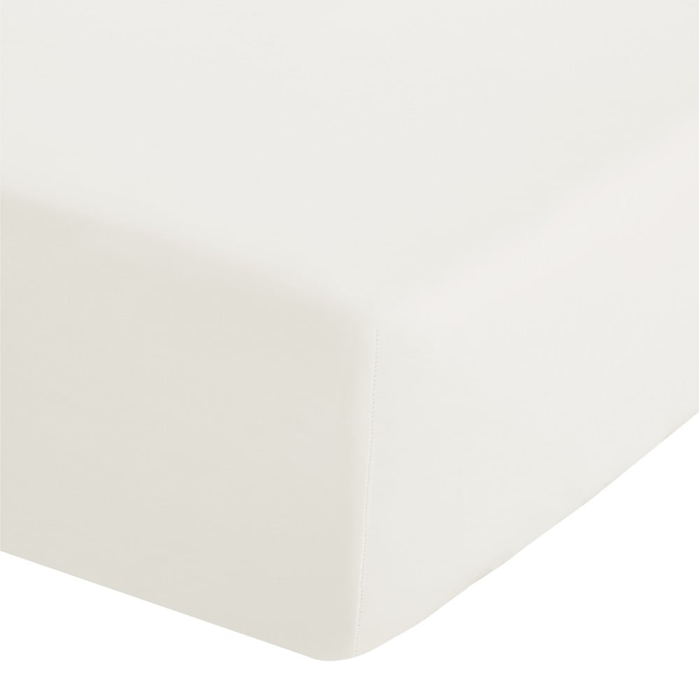 Krémszínű gumis perkál lepedő 150x200 cm Easy Iron Percale – Catherine Lansfield