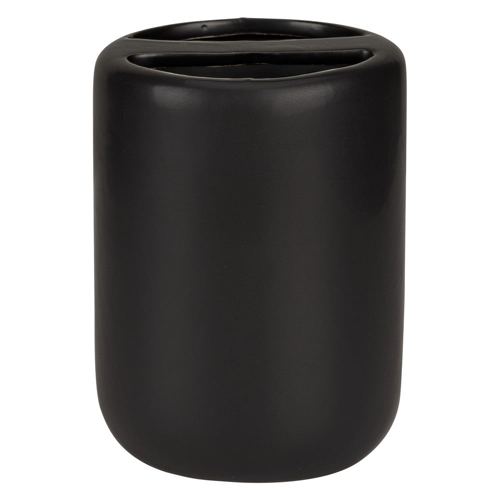 Matt fekete kerámia fogkefetartó pohár Olinda – Allstar