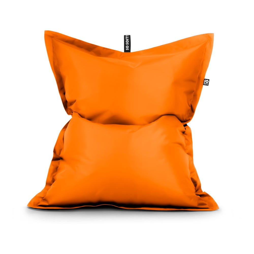 Narancssárga bőrutánzat babzsákfotel Pad L – So Soft?