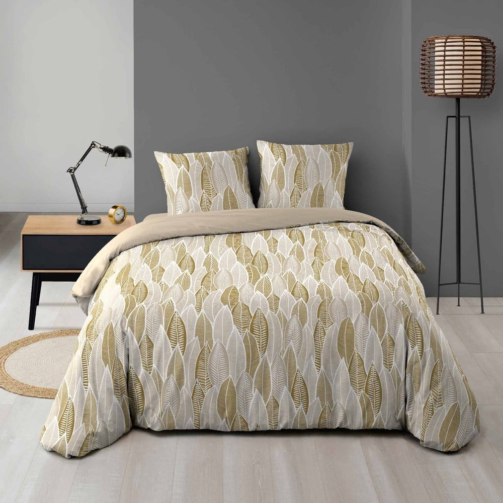 Okkersárga kétszemélyes-hosszabbított mikroszálas ágyneműhuzat 240x220 cm Kim – douceur d'intérieur