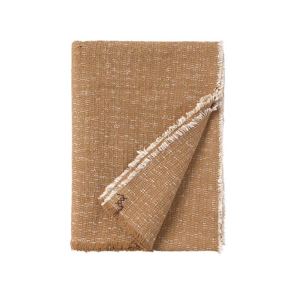 Okkersárga pamut takaró 130x180 cm Handloom – Lorena Canals