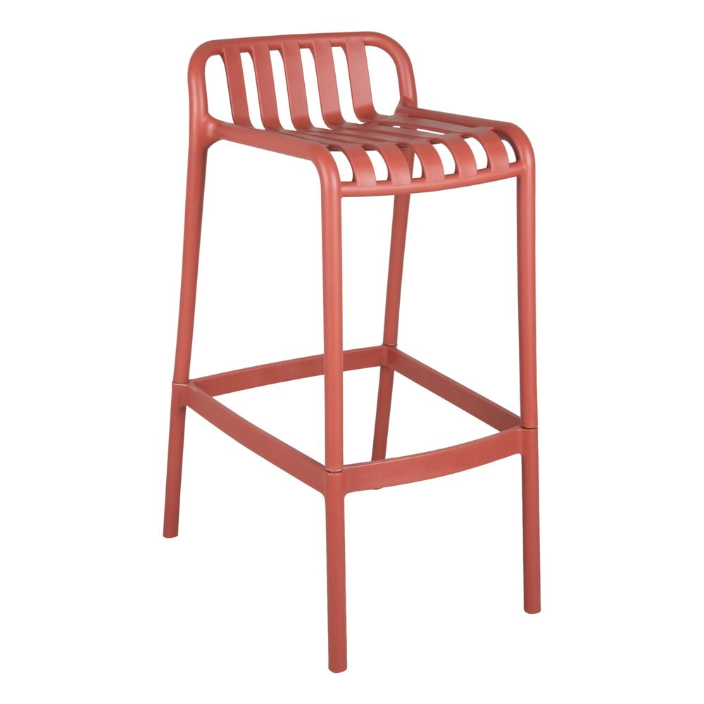 Piros műanyag bárszék (ülésmagasság 76 cm) Chanza  – Leitmotiv