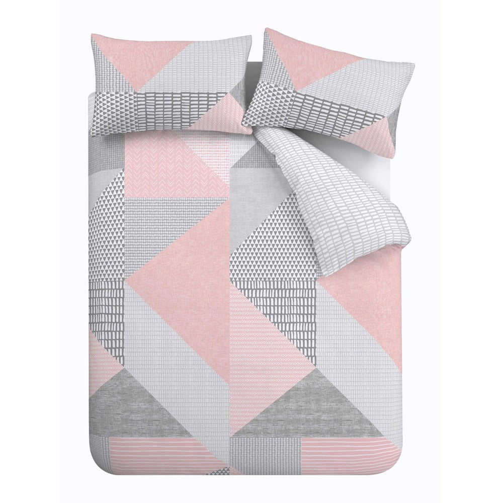 Rózsaszín kétszemélyes ágyneműhuzat 200x200 cm Larsson Geo – Catherine Lansfield