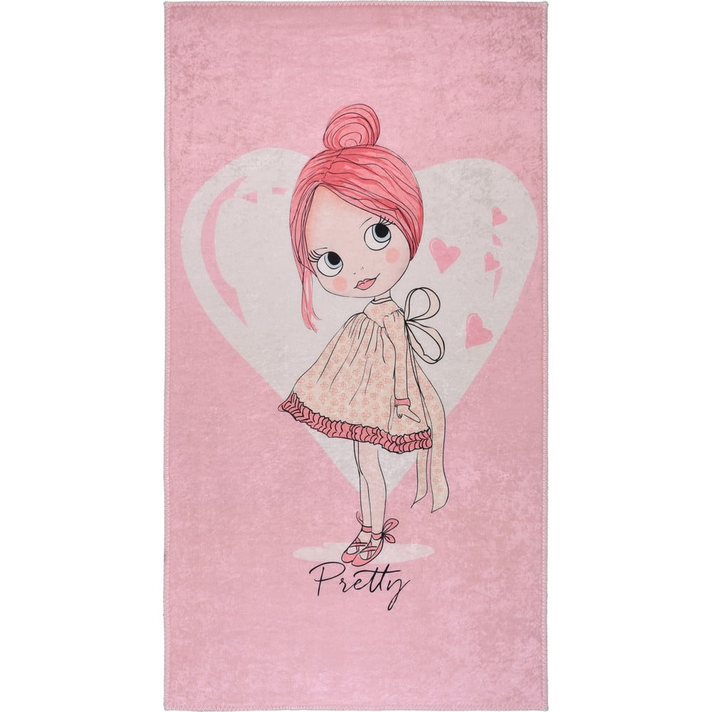 Rózsaszín mosható gyerek szőnyeg 160x230 cm Pretty Girl – Vitaus