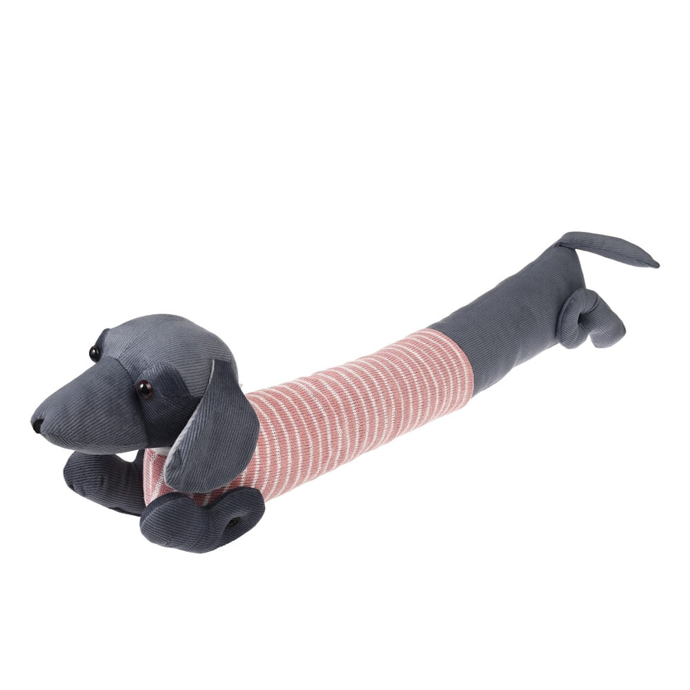 Rózsaszín-szürke huzatfogó párna 17x76 cm Sausage Dog – Rex London