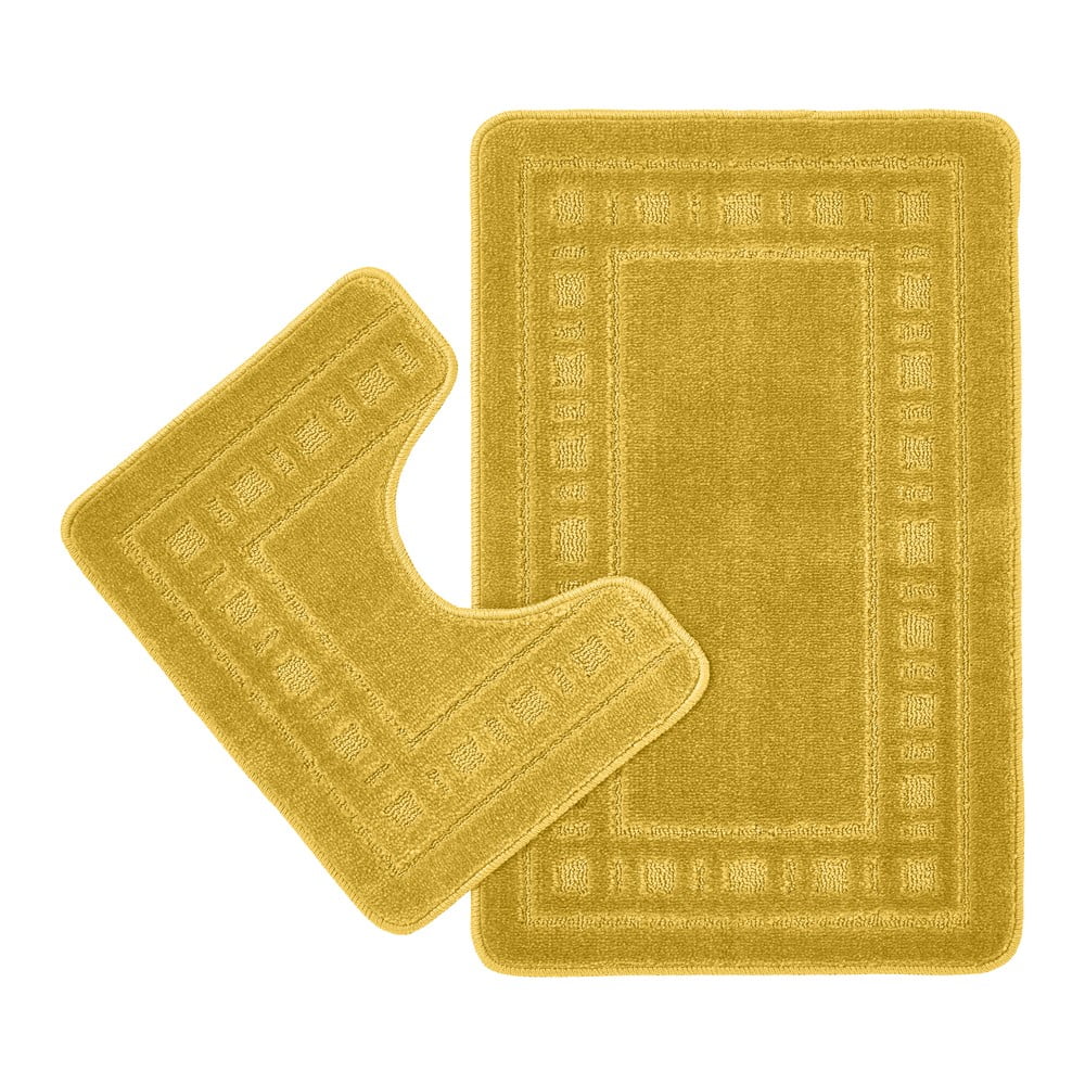 Sárga fürdőszobai kilépő szett 2 db-os WC-hez 50x80 cm Armoni – Catherine Lansfield