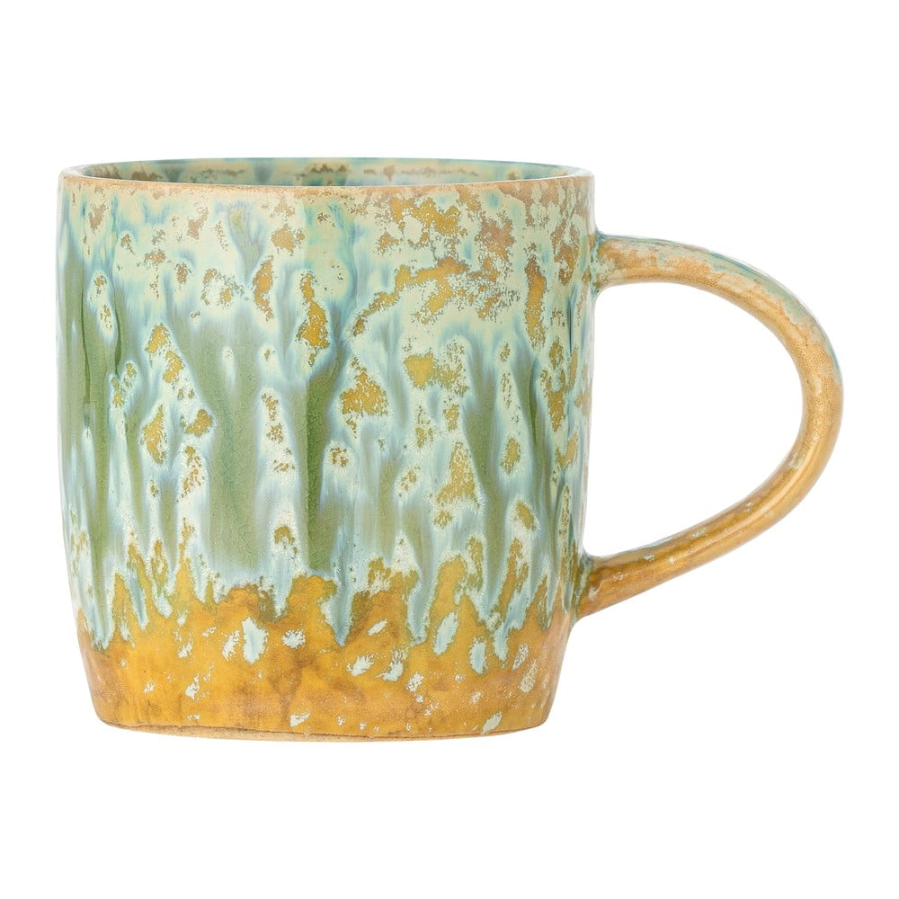 Sárga-világoszöld kőedény csésze 400 ml Milani – Bloomingville