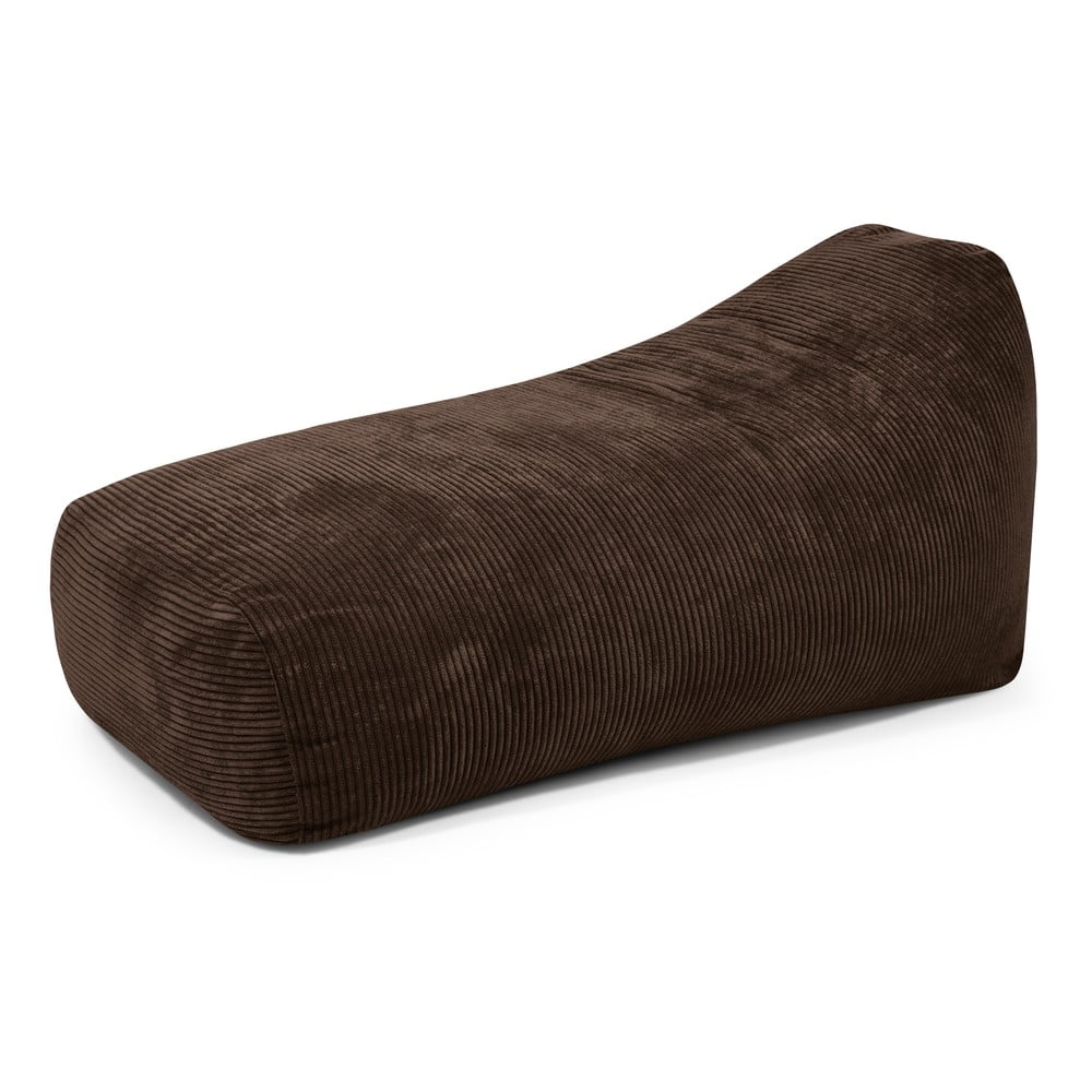 Sötétbarna kordbársony babzsákfotel Snug Long 140 – SLOWDOWN