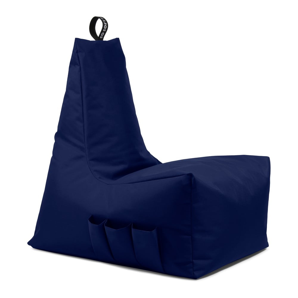 Sötétkék babzsákfotel Icy Gamer L – So Soft?