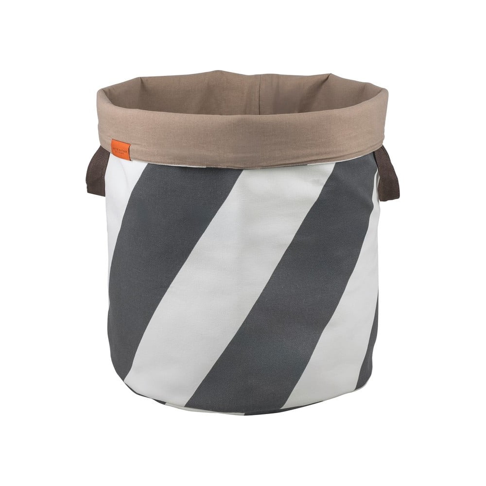 Szürke-krémszínű textil szennyeskosár 5 l Diagonal – Mette Ditmer Denmark