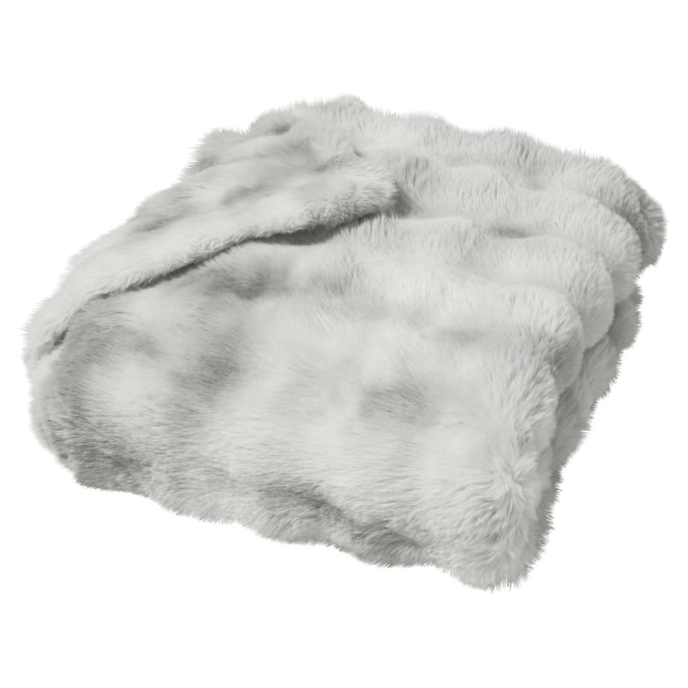 Szürke mikroplüss takaró 180x220 cm Mounty – douceur d'intérieur