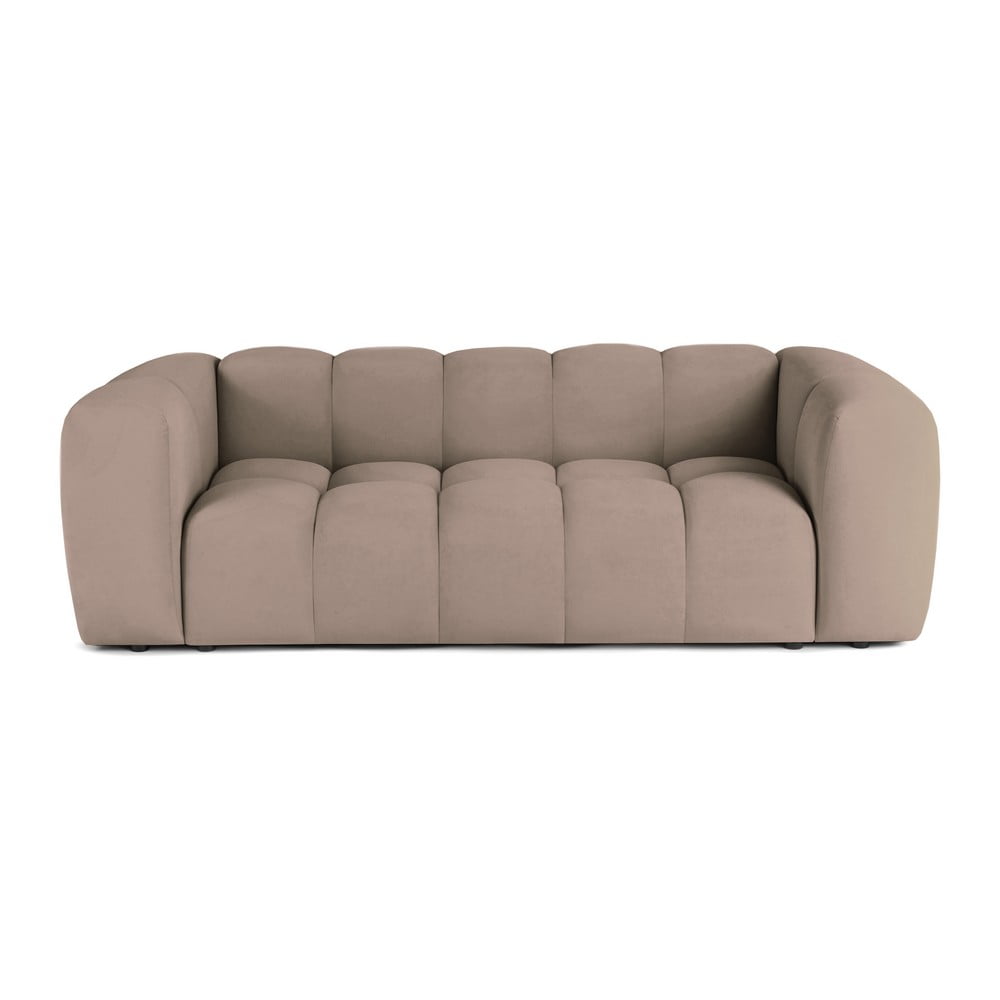 Szürkésbarna bársony kanapé 225 cm Cube – Bonami Selection