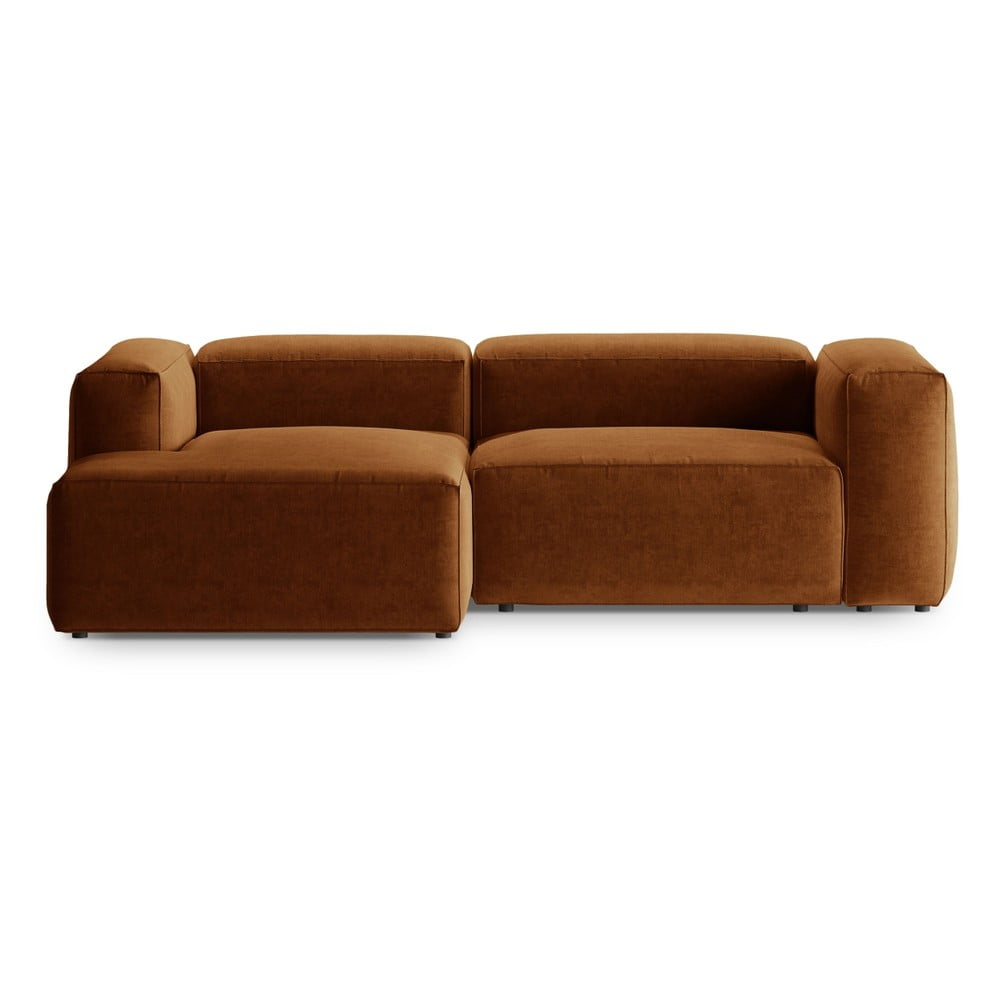 Téglavörös sarokkanapé (bal oldali-heverő résszel) Bergano – Cosmopolitan Design