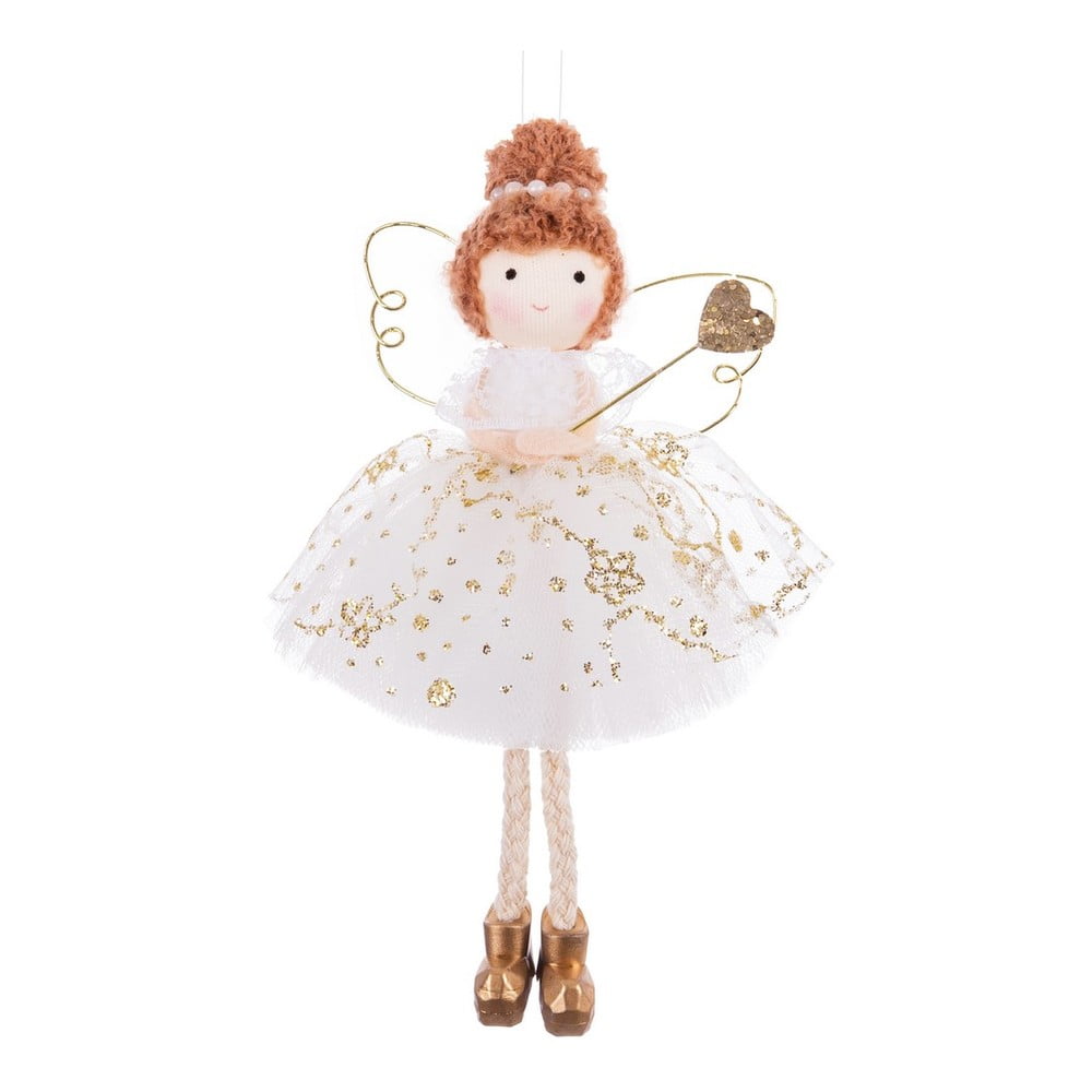 Textil karácsonyi függődísz 15 cm Angel – Casa Selección