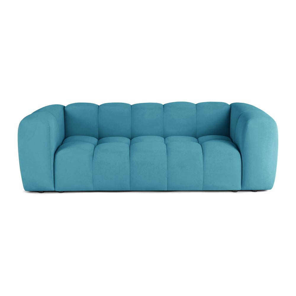Türkiz bársony kanapé 225 cm Cube – Bonami Selection