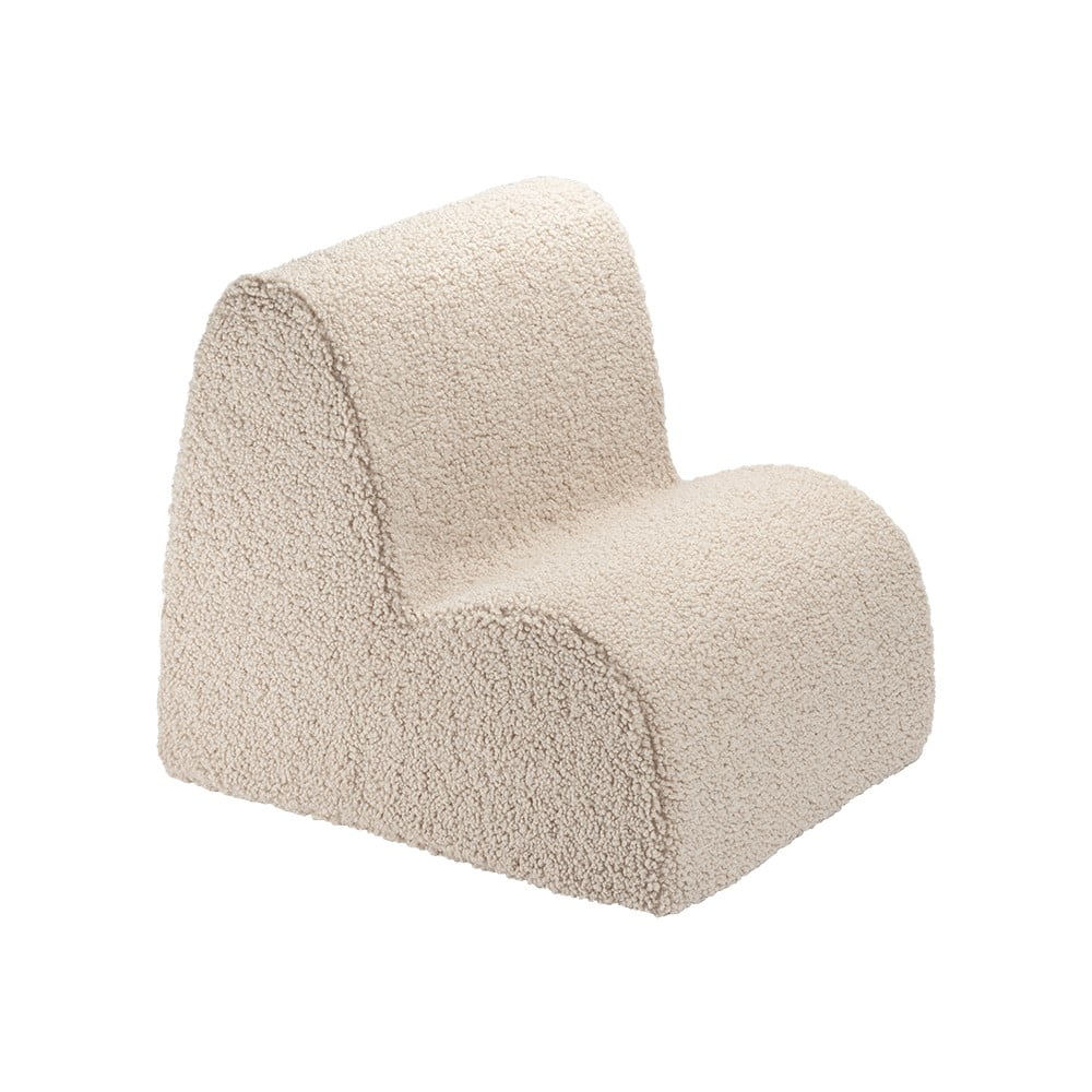 Világosbarna buklé gyerek fotel Cloud – Wigiwama