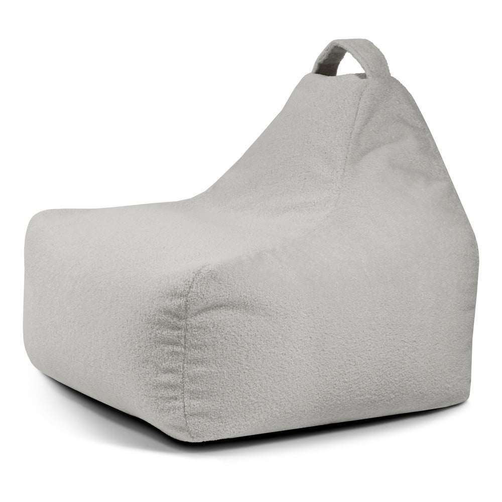 Világosszürke buklé gyerek babzsákfotel Game Amuse – SLOWDOWN