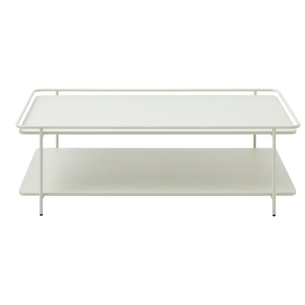 Világosszürke fém dohányzóasztal 55x110 cm Yuba – Unique Furniture