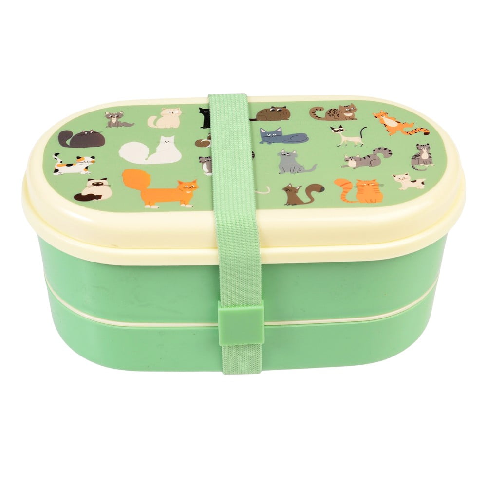 Világoszöld gyerek uzsonnás doboz Nine Lives – Rex London