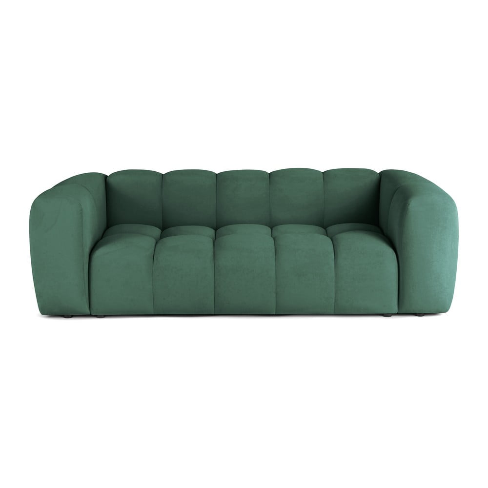 Zöld bársony kanapé 225 cm Cube – Bonami Selection