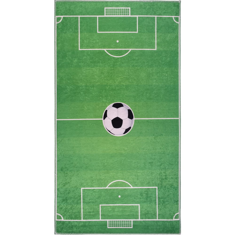Zöld mosható gyerek játszószőnyeg 80x120 cm Soccer Time – Vitaus