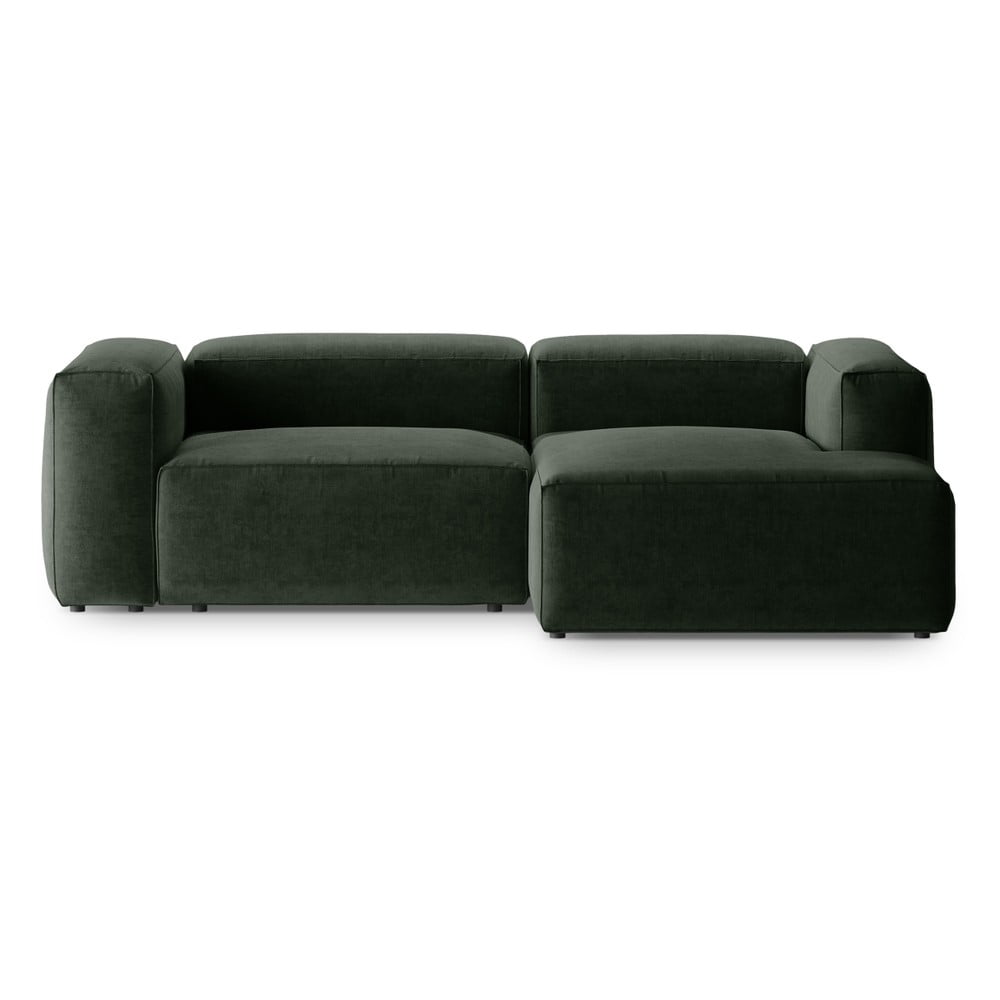 Zöld sarokkanapé (jobb oldali-heverő résszel) Bergano – Cosmopolitan Design